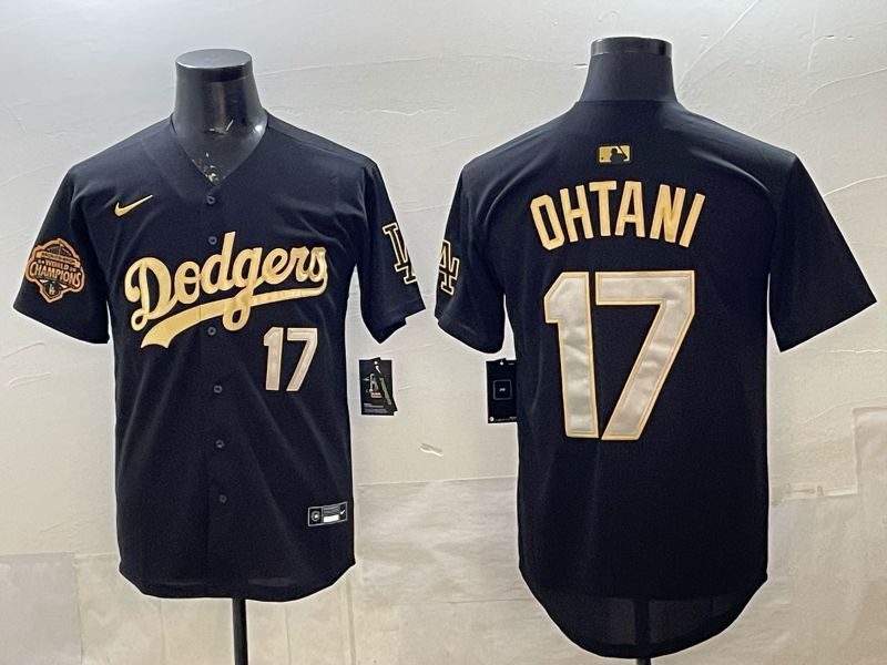 Men 2026 Nike Los Angeles Dodgers #17 Ohtani black Game MLB Jersey 08->los angeles dodgers->MLB Jersey
